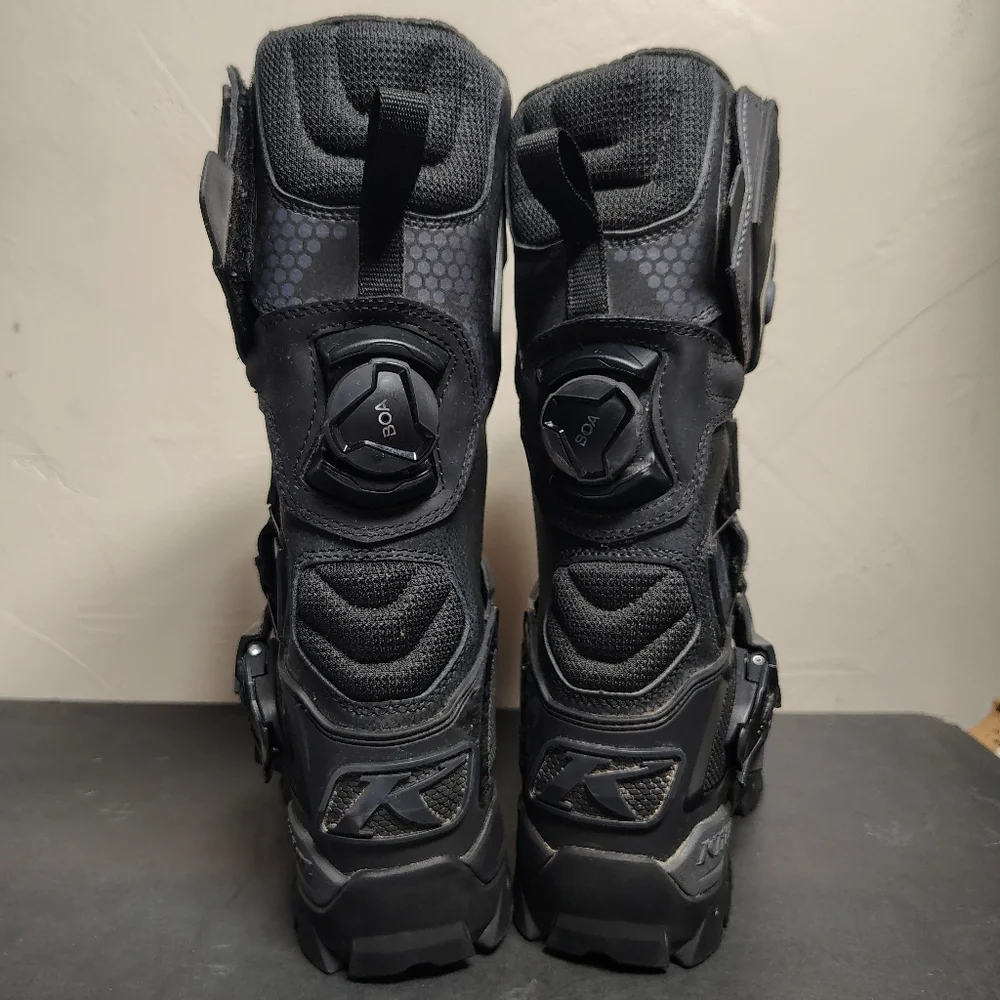 Klim Adventure GTX Boots Mens 7 Women 8.5 EU 40 Black Gore-Tex BOA Moto Touring
